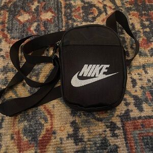 Nike Black Belt Bag with White Logo
